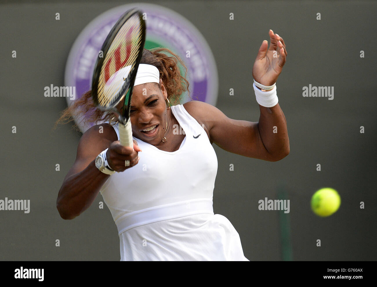 USA's Serena Williams in her match against France's Alize during