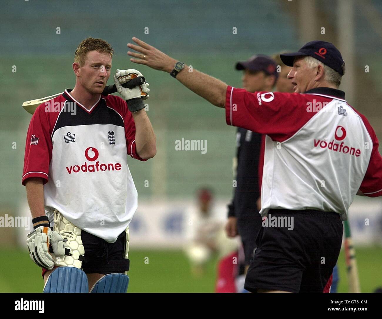 England coach Duncan Fletcher (right Stock Photo Alamy