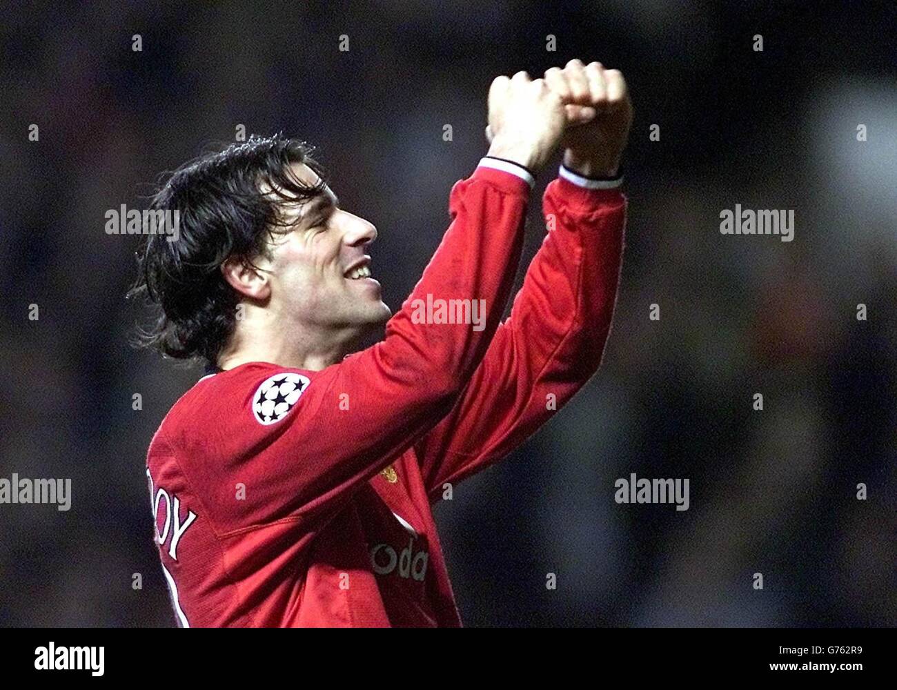 Manchester United's Ruud Van Nistelrooy celebrates his goal against