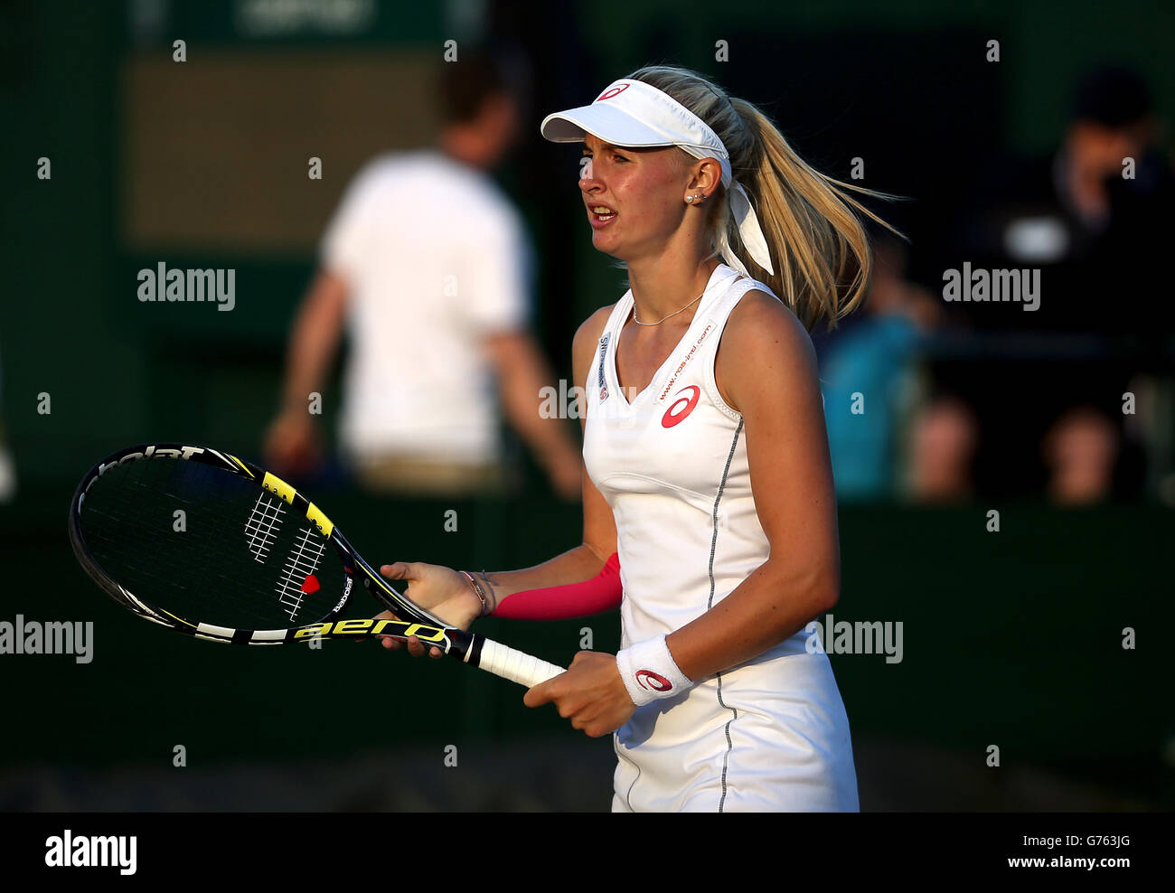 Switzerlands jil belen teichmann in action in the girls singles hi-res ...