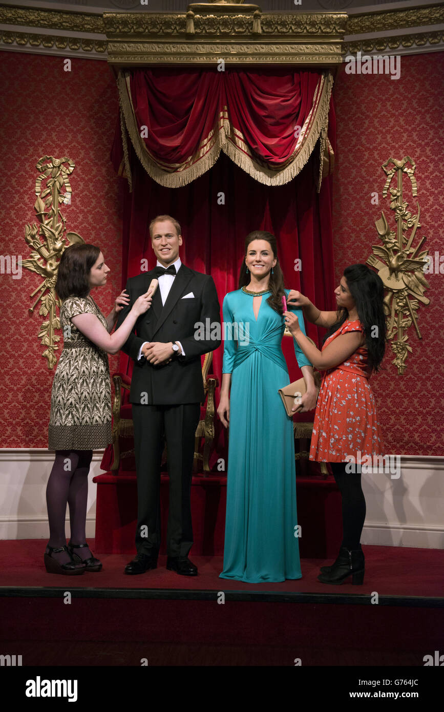 Wax figures of the Duke and Duchess of Cambridge unveiled at Madame