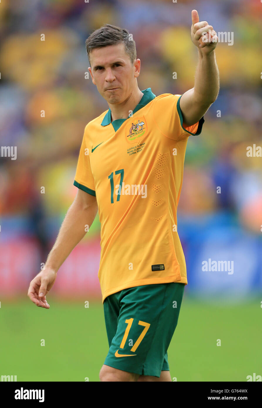 Soccer - FIFA World Cup 2014 - Group B - Australia v Spain - Arena da Baixada. Australia's Matt McKay after the game Stock Photo