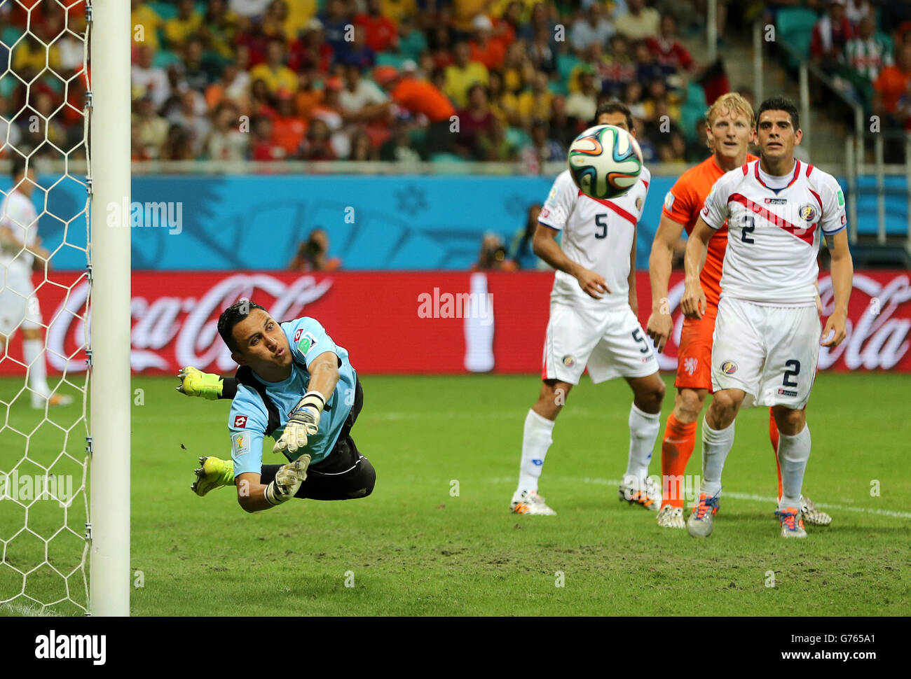 Costa rica goalkeeper makes a save hi-res photography and images -