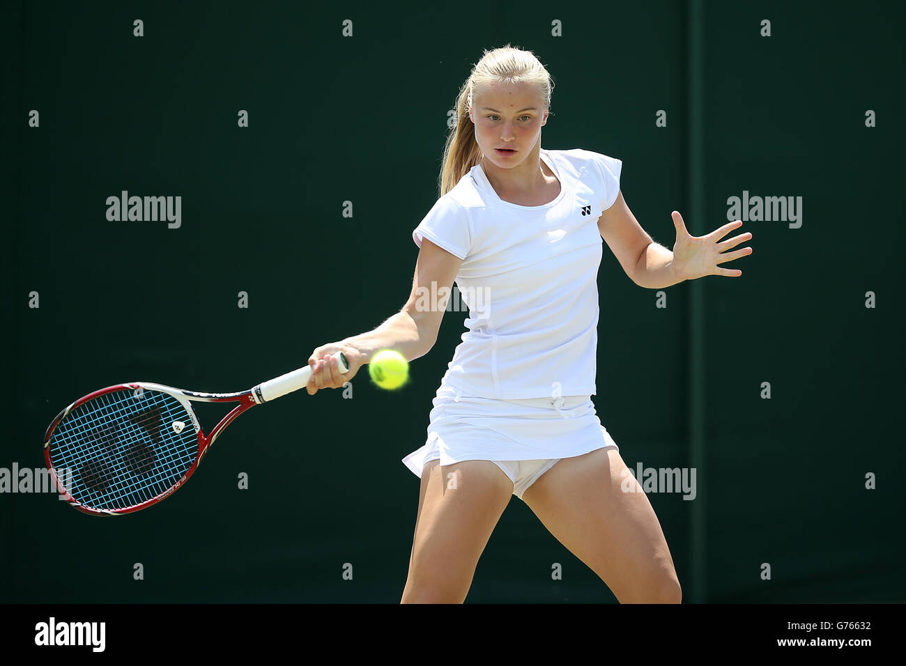 Slovakia's Rebecca Sramkova in action against USA's Tornado Black Stock