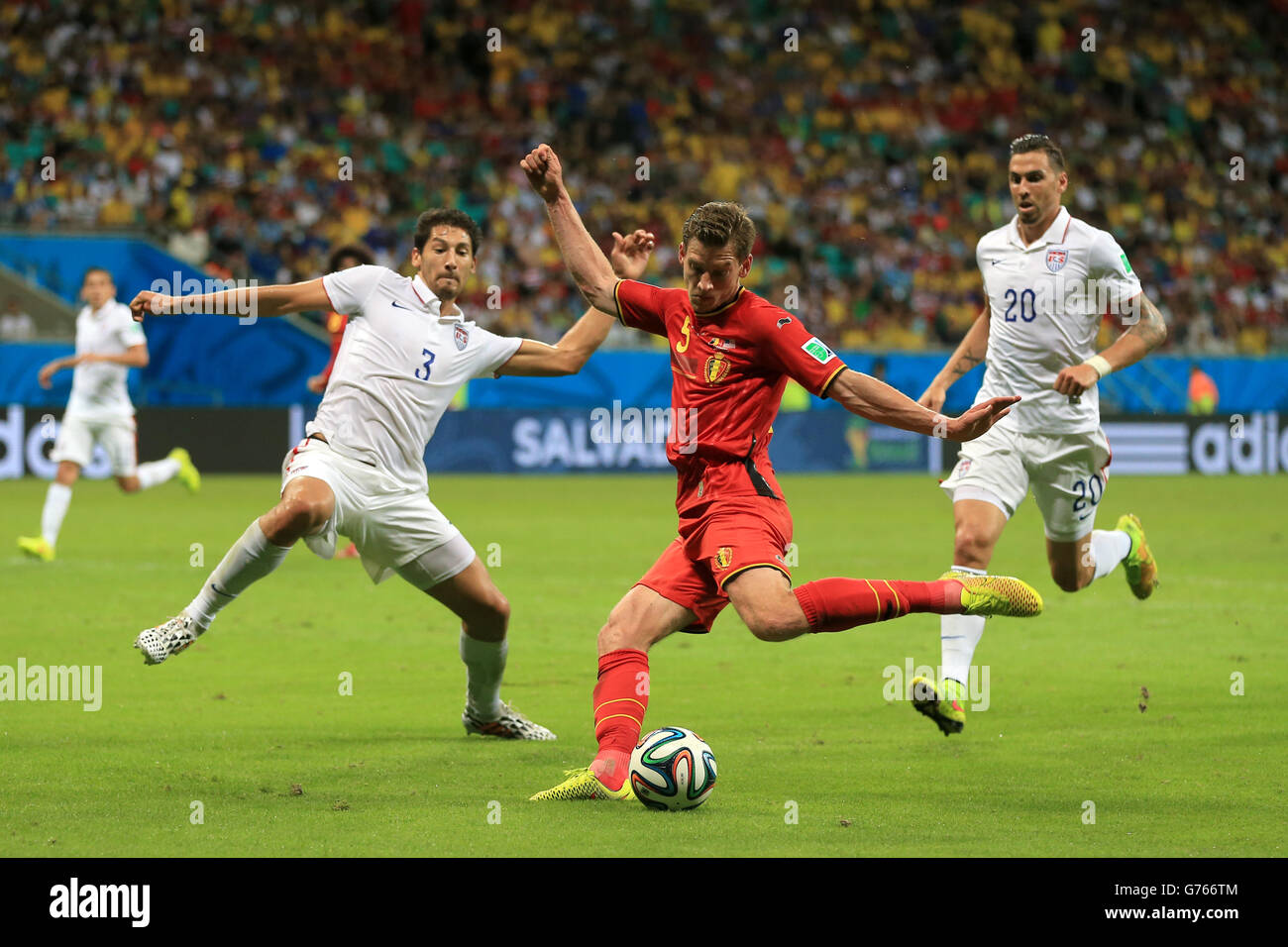 Soccer - FIFA World Cup 2014 - Round of 16 - Belgium v USA - Arena Fonte Nova Stock Photo