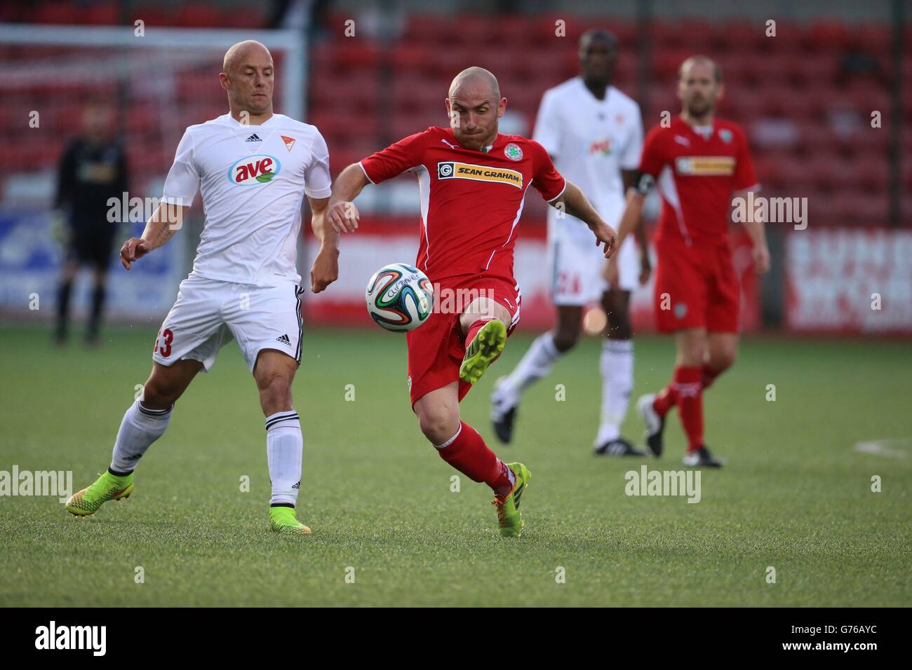 Soccer - UEFA Champions League - Second Round Qualifying - First Leg - Cliftonville v Debrecen - Solitude Stock Photo