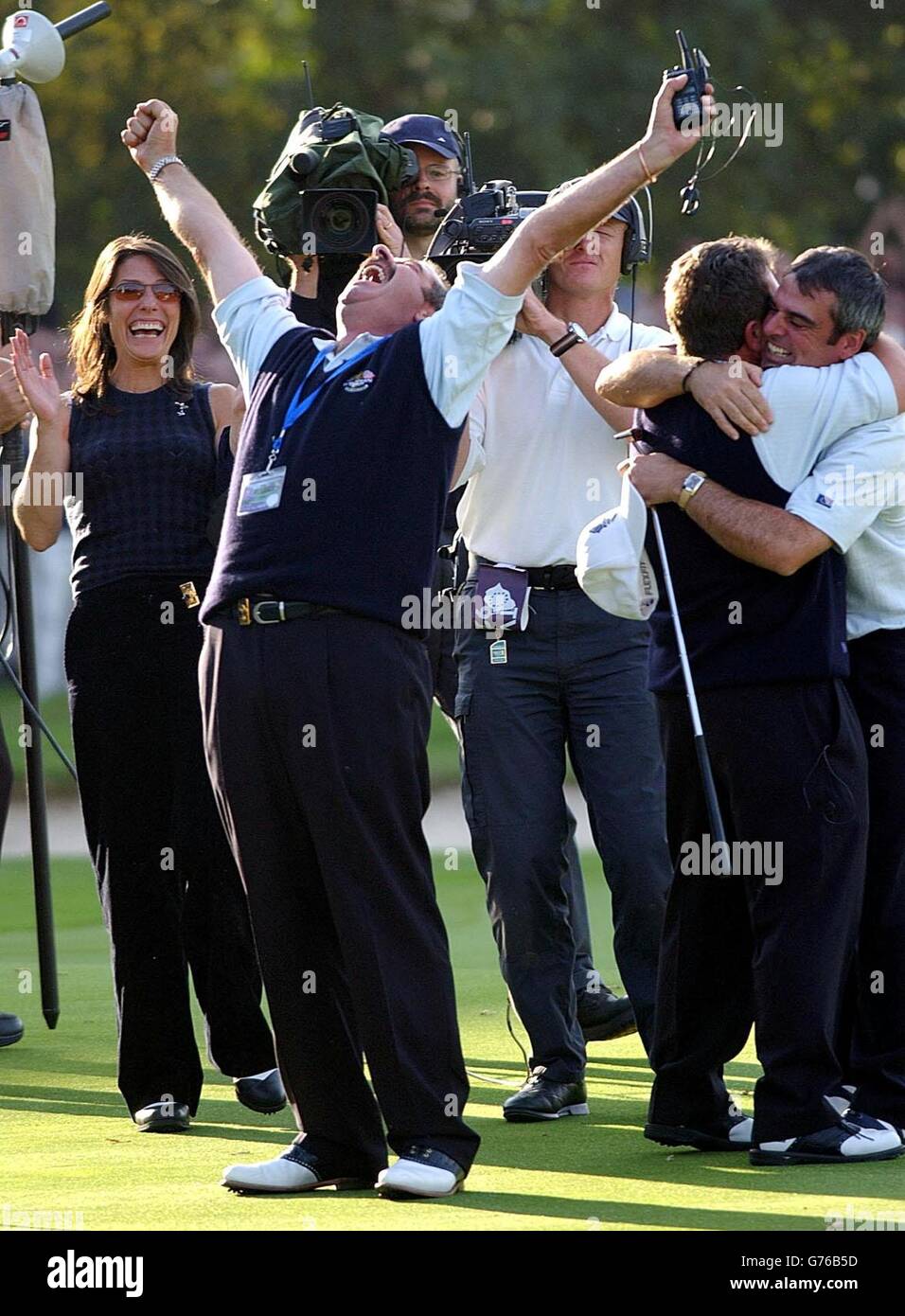 Europe ryder cup captain celebrates hires stock photography and images