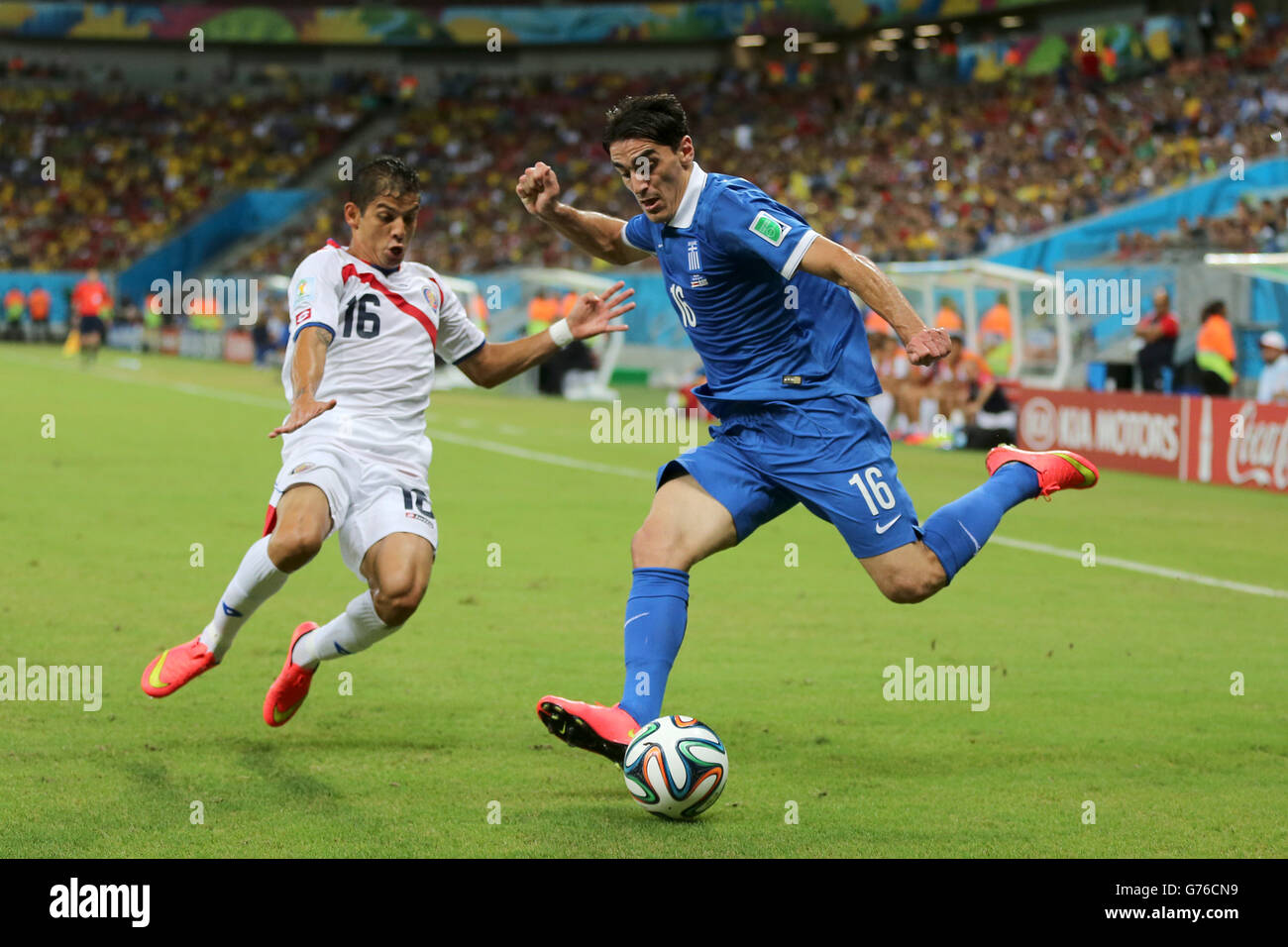 Soccer - FIFA World Cup 2014 - Round of 16 - Costa Rica v Greece - Arena Pernambuco Stock Photo