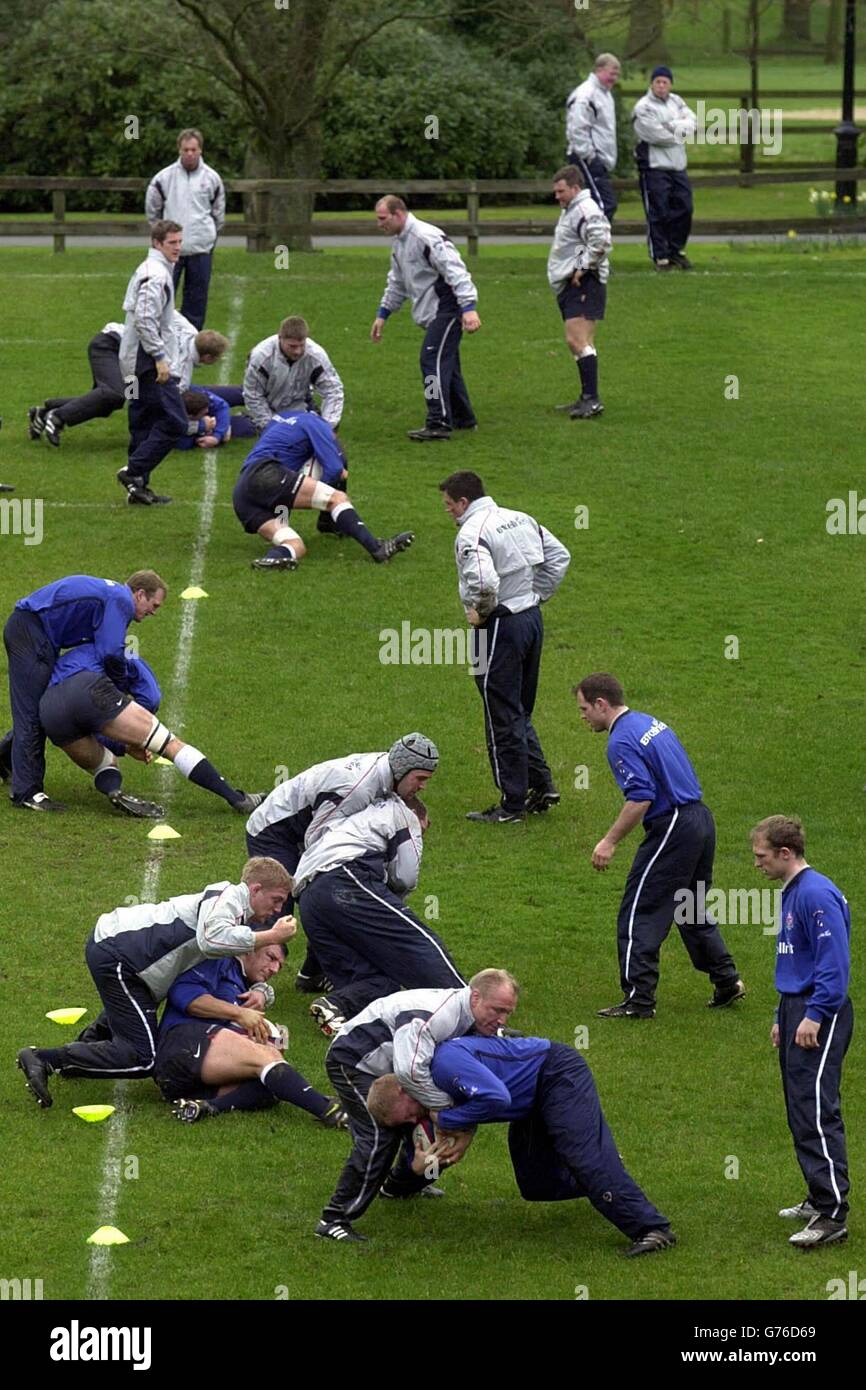 England rugby team train at pennyhill park hi-res stock photography and ...