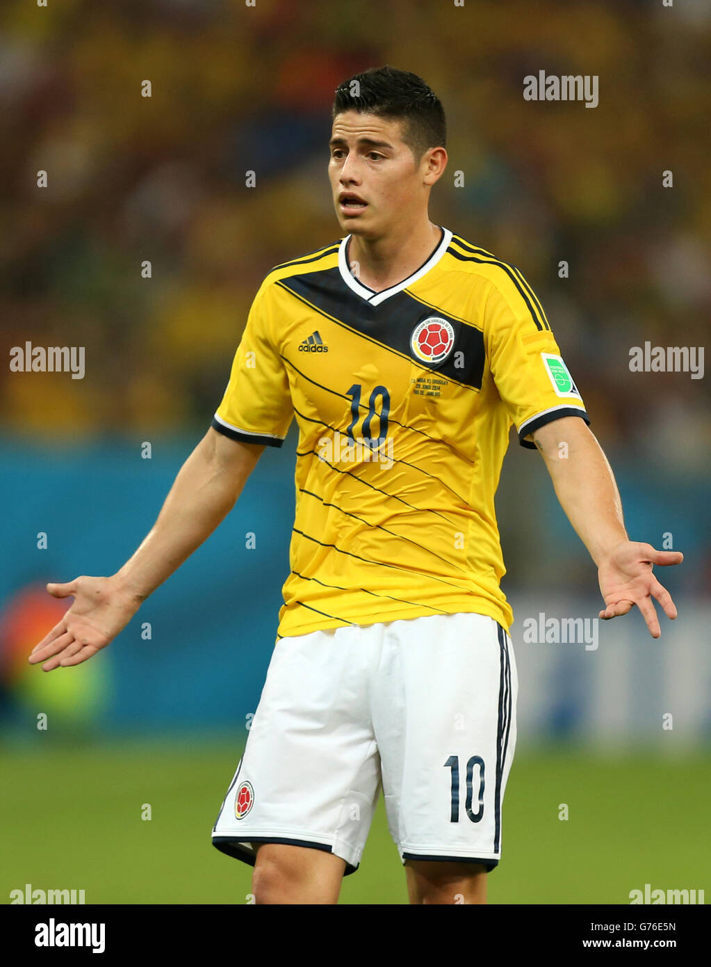 Soccer - FIFA World Cup 2014 - Round of 16 - Colombia v Uruguay - Estadio do Maracana. James Rodriguez, Colombia Stock Photo