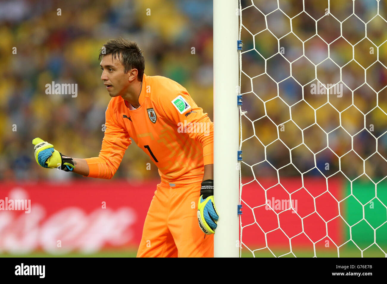 Soccer - FIFA World Cup 2014 - Round of 16 - Colombia v Uruguay - Estadio do Maracana. Fernando Muslera, Uruguay goalkeeper Stock Photo