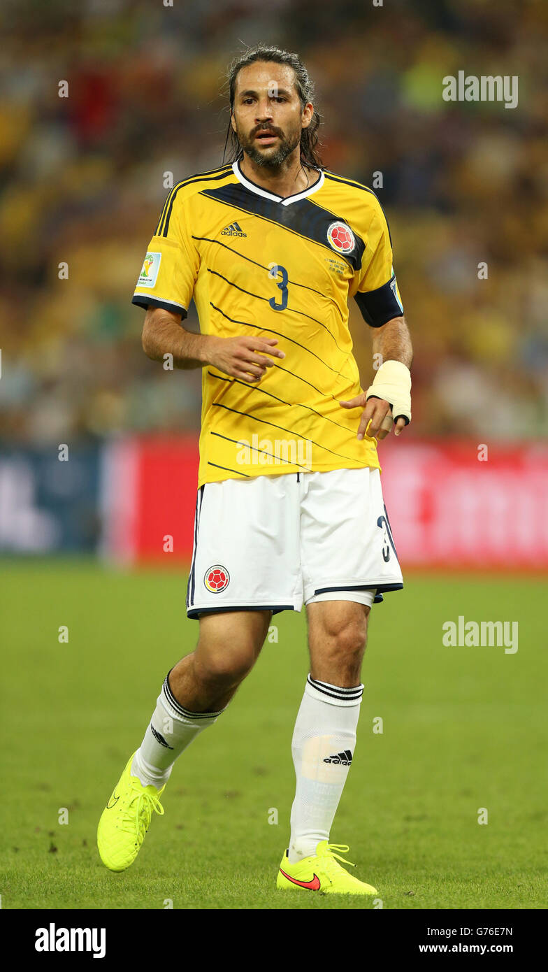 Soccer - FIFA World Cup 2014 - Round of 16 - Colombia v Uruguay - Estadio do Maracana. Mario Yepes, Colombia Stock Photo
