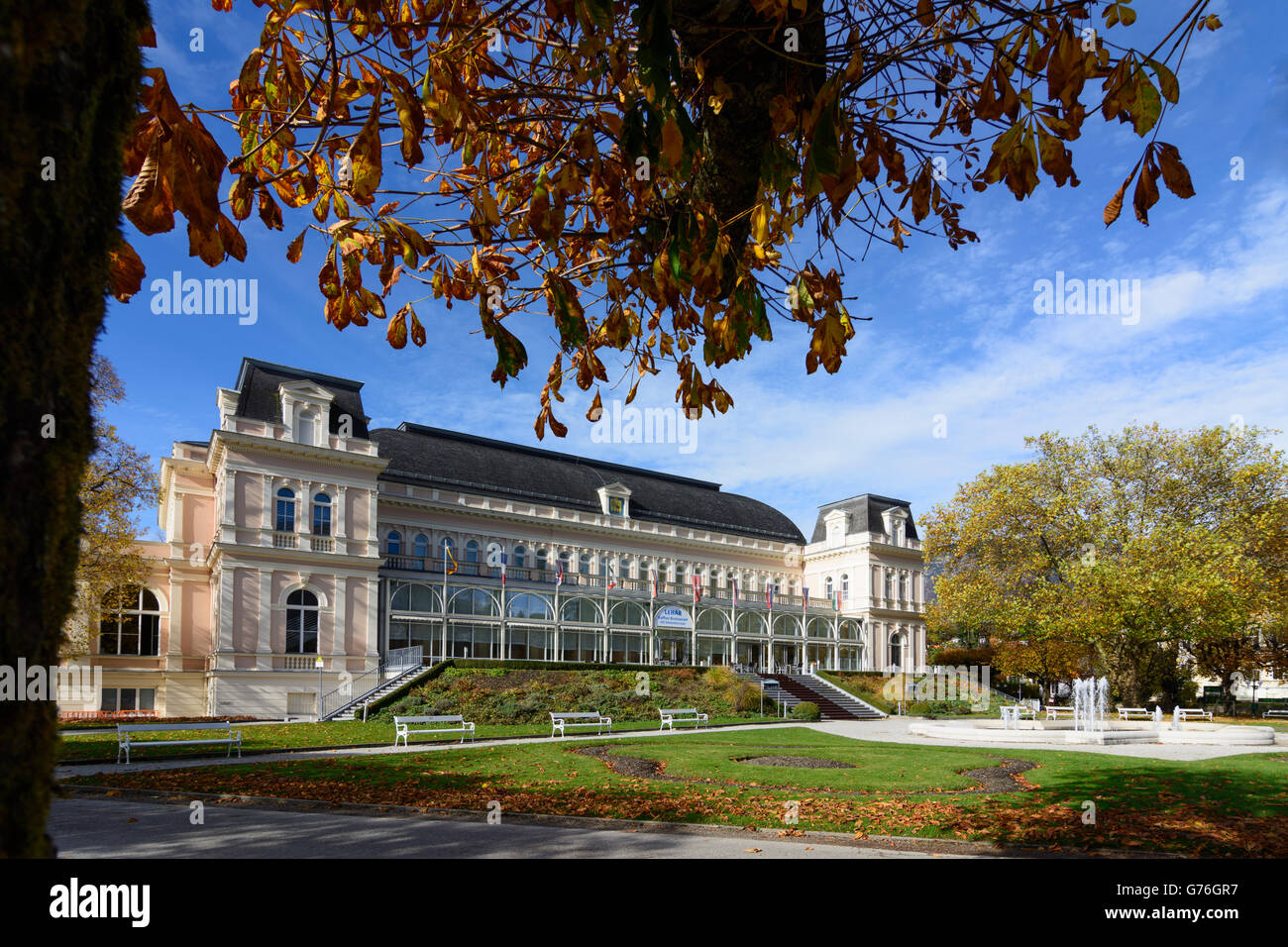 Congress & Theater House (Formerly Kurhaus ) in the spa park, Bad Ischl, Austria, Oberösterreich, Upper Austria, Salzkammergut Stock Photo