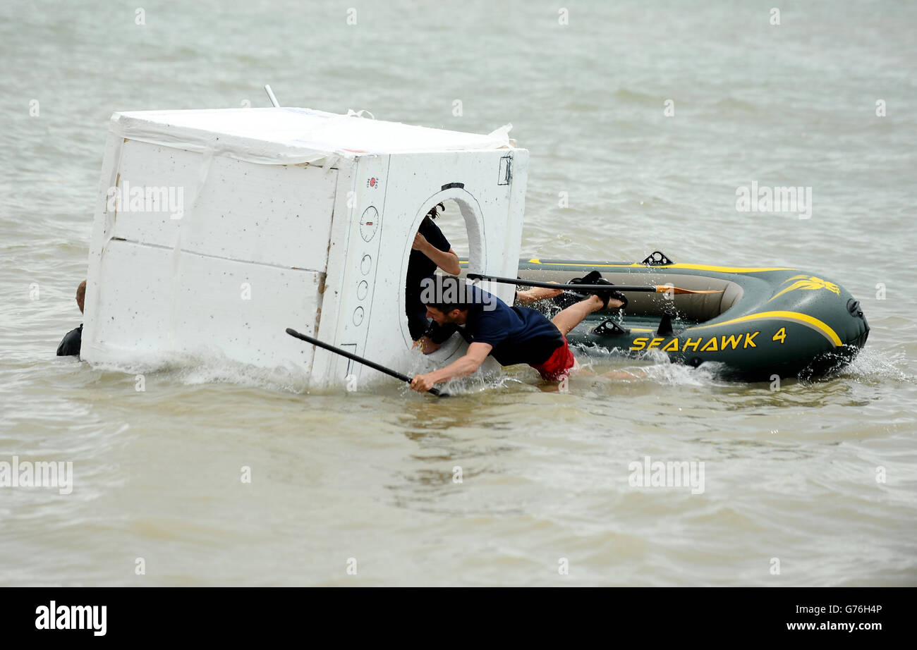 Pack Raft Collapsed A raft collapses while taking part in the 'Paddle Something Unusual ...