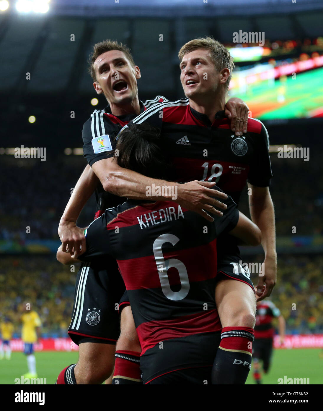 Soccer - FIFA World Cup 2014 - Semi Final - Brazil v Germany - Estadio Mineirao Stock Photo
