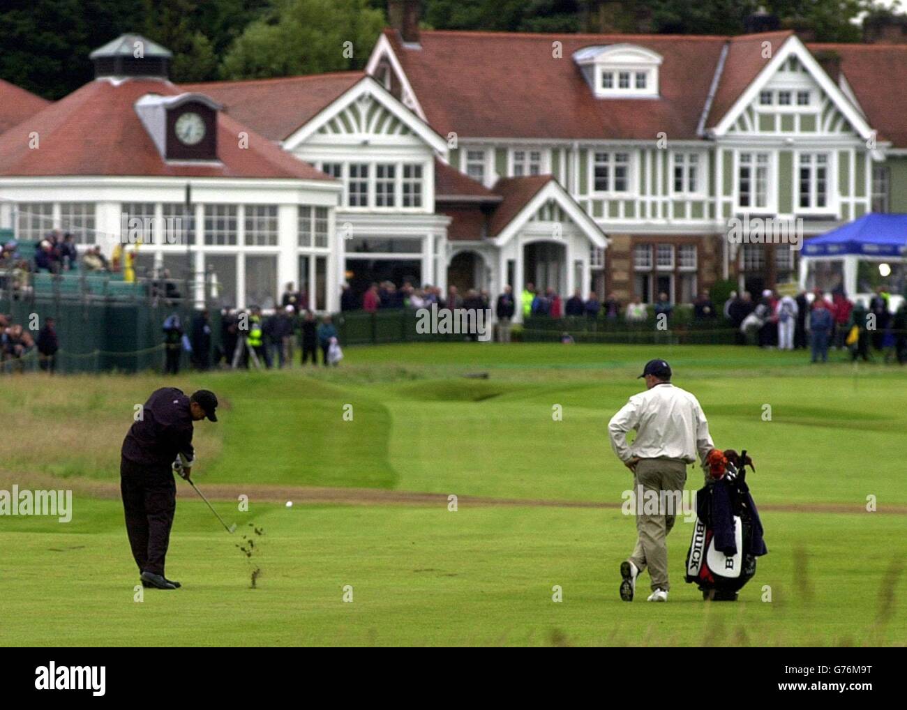 Tiger Woods Open Championship Muirfield Stock Photo Alamy