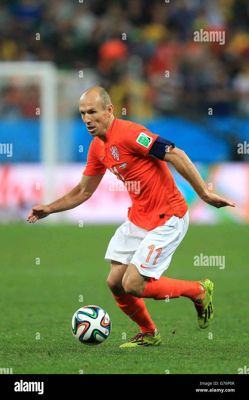 Arjen Robben. Salvador BA 3 jun 2014. Holanda VS Espanha ( jogo 03 ) Spain v  Holland. World Cup 2014. Fonte Nova stadium, Bahia Stock Photo - Alamy