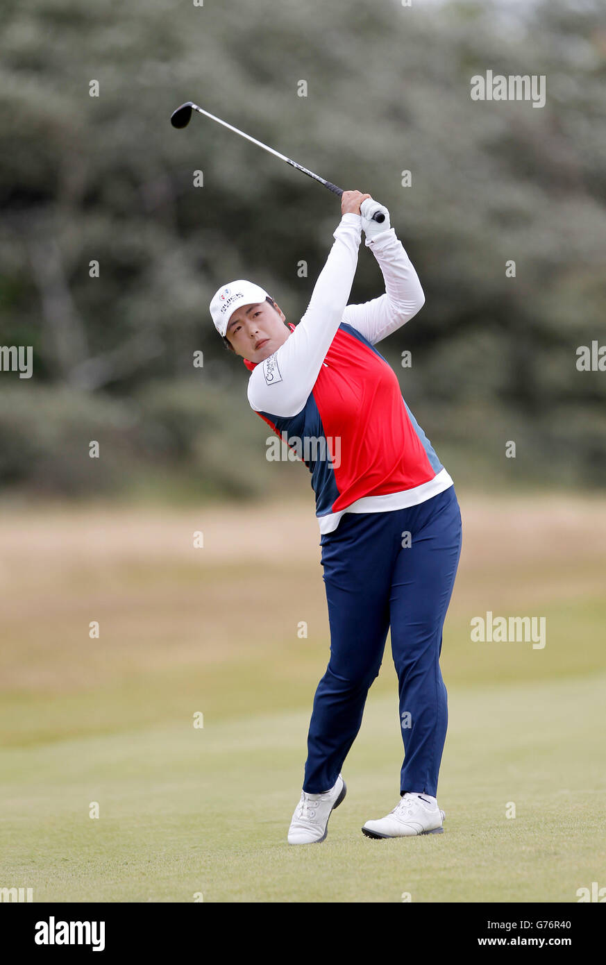 Shanshan Feng of China during day four of the Ricoh Women's British Open at Royal Birkdale, Southport. Stock Photo