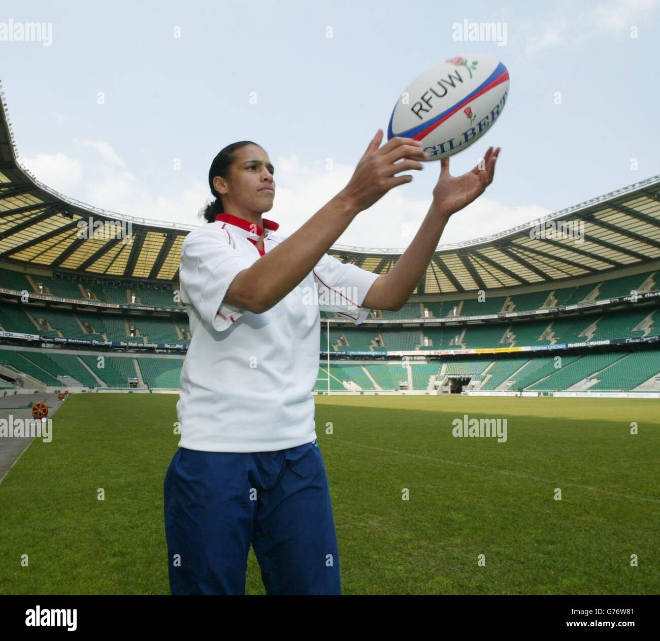England Women's Rugby Team Captain Paula George, who will lead her side during the Women's Rugby World Cup in Spain. They go to the tournament being held in Barcelona seeded third, and according to some experts, have a real chance of clinching the title. *... after victory over New Zealand last summer. Their first game is against Italy. Stock Photo