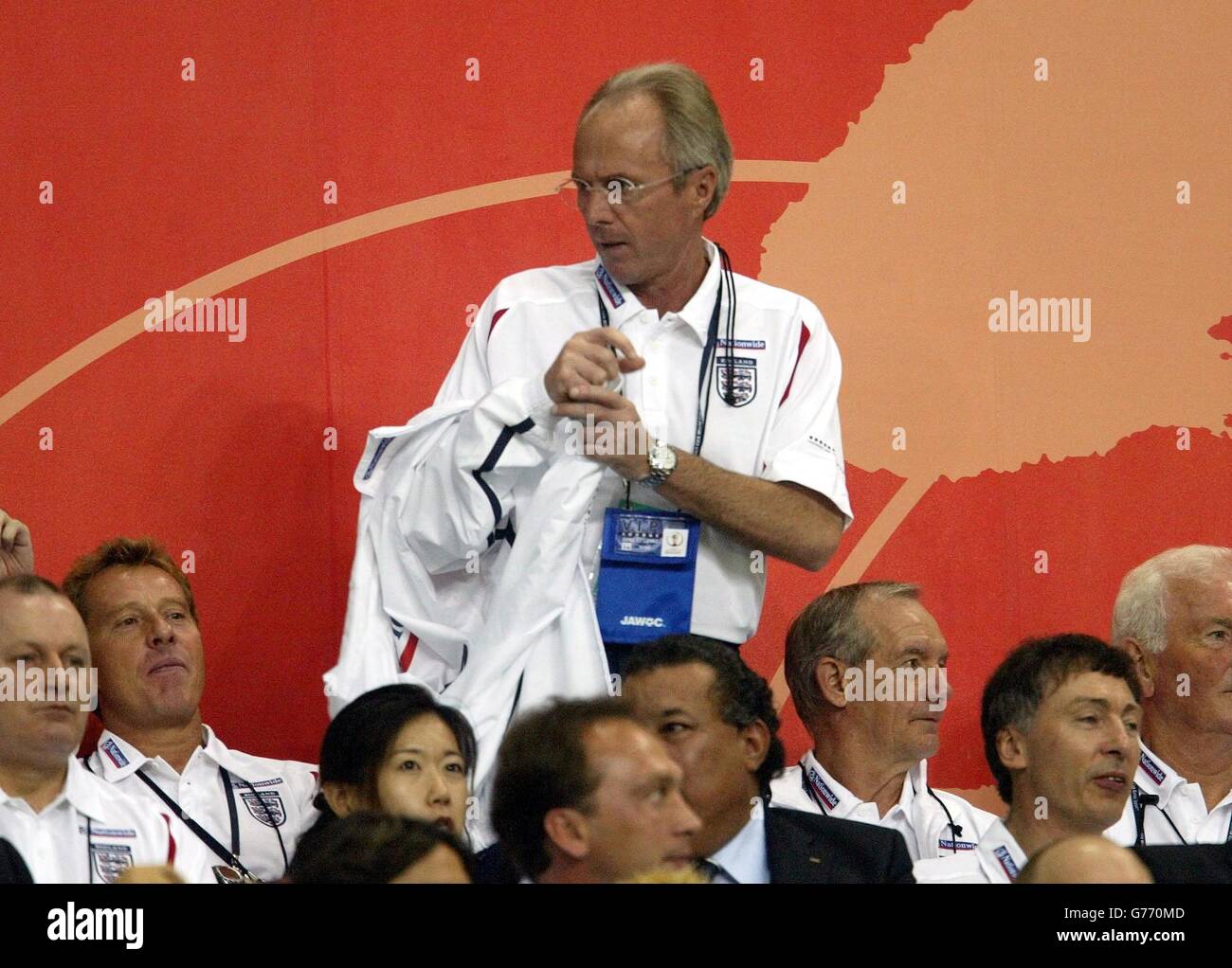 England manager Sven-Goran Eriksson watches the World Cup second round ...