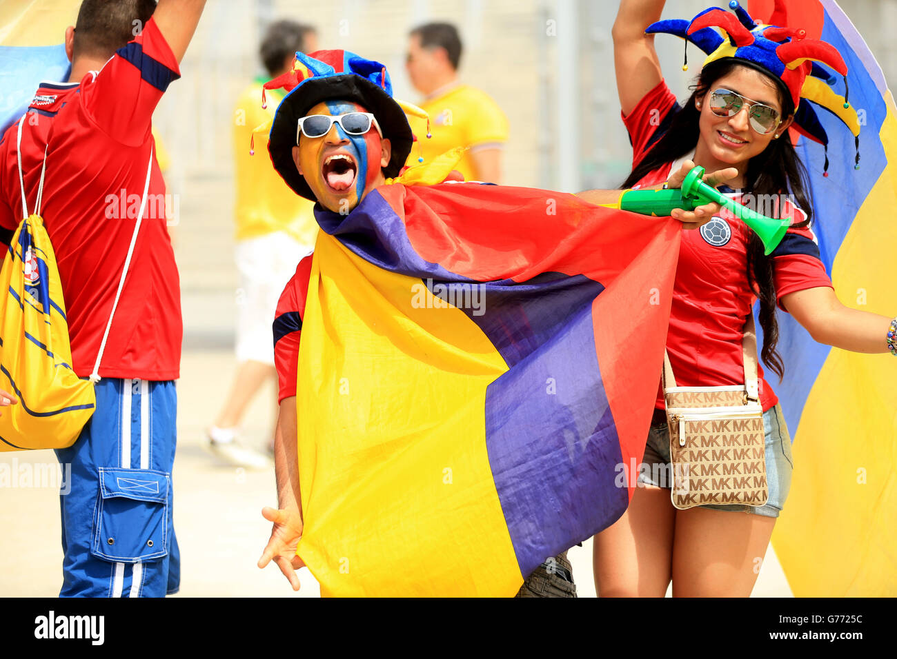 Soccer - FIFA World Cup 2014 - Quarter Final - Brazil v Colombia - Estadio Castelao Stock Photo