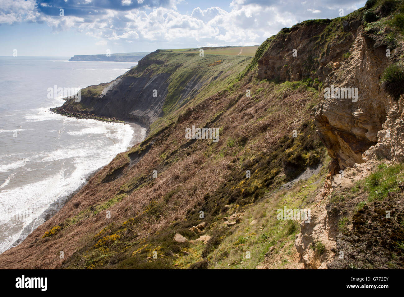 UK, England, Yorkshire, Staithes, Rosedale Cliffs Stock Photo