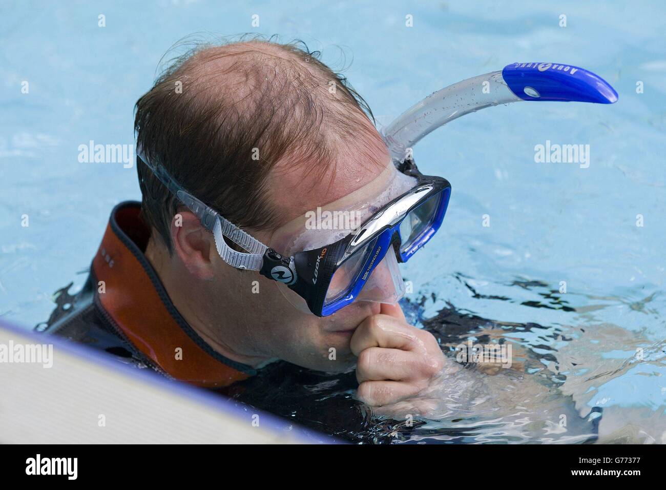 Royal visit to the British Sub-Aqua Club Stock Photo