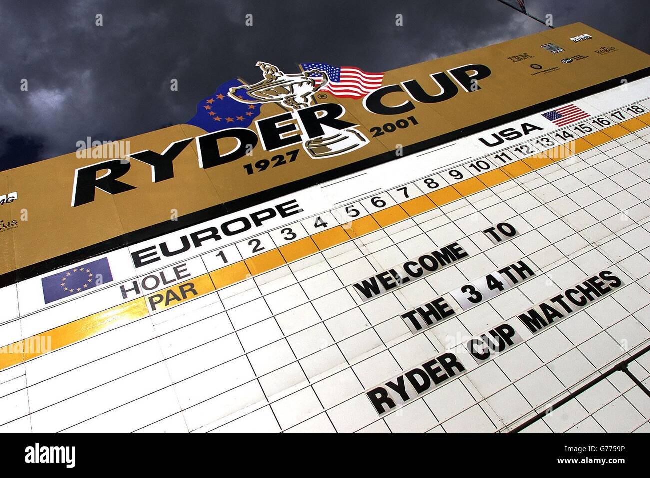 Ryder Cup scoreboard. The scoreboard on the 18th players