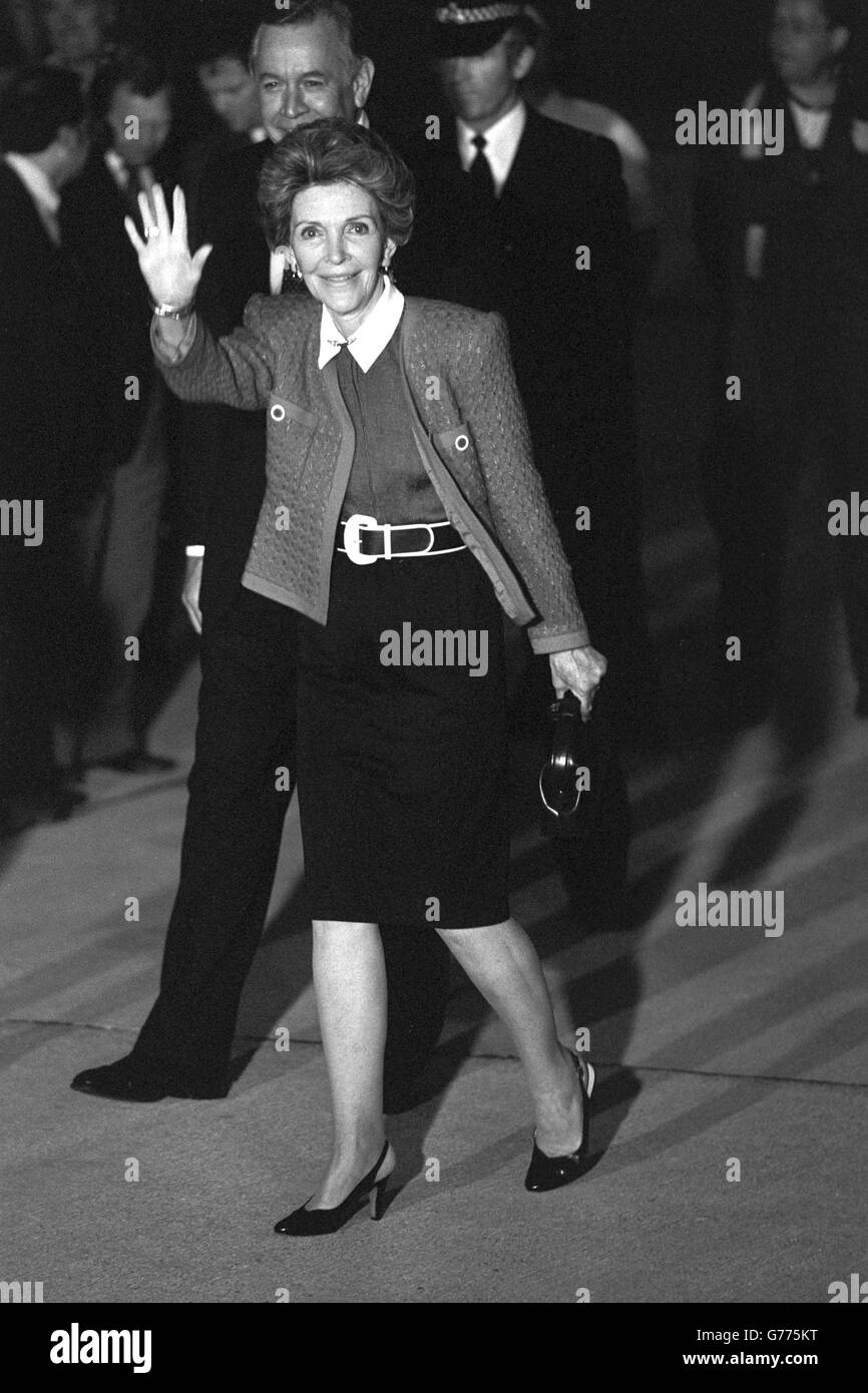 US Politics Nancy Reagan Heathrow Airport, London Stock Photo Alamy
