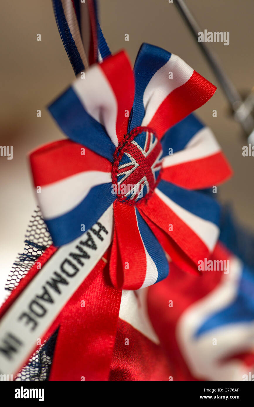 A hanging Britain-themed ribbon Stock Photo - Alamy