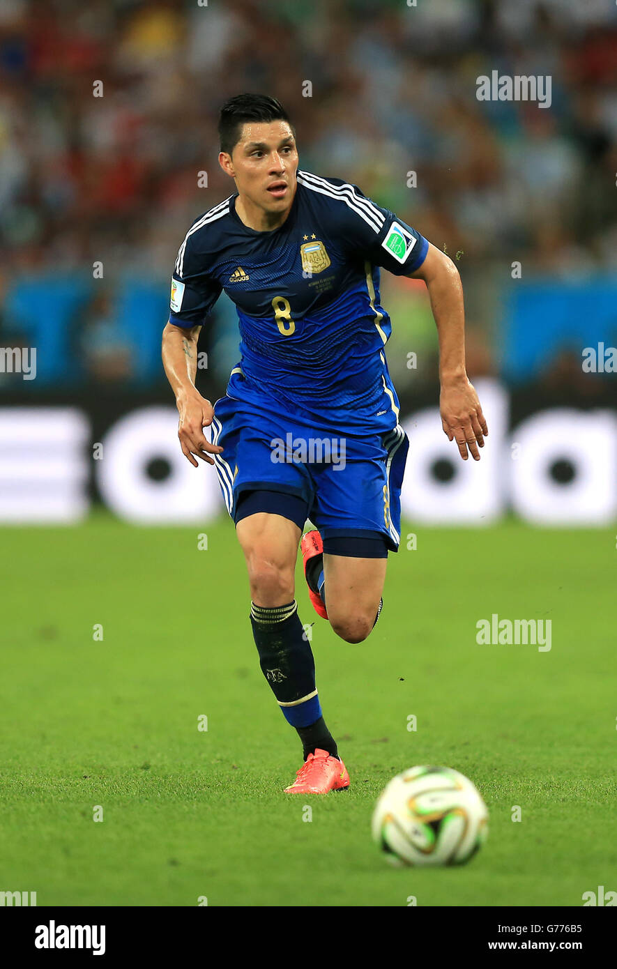 Soccer - FIFA World Cup 2014 - Final - Germany v Argentina - Estadio do Maracana. Argentina's Enzo Perez Stock Photo