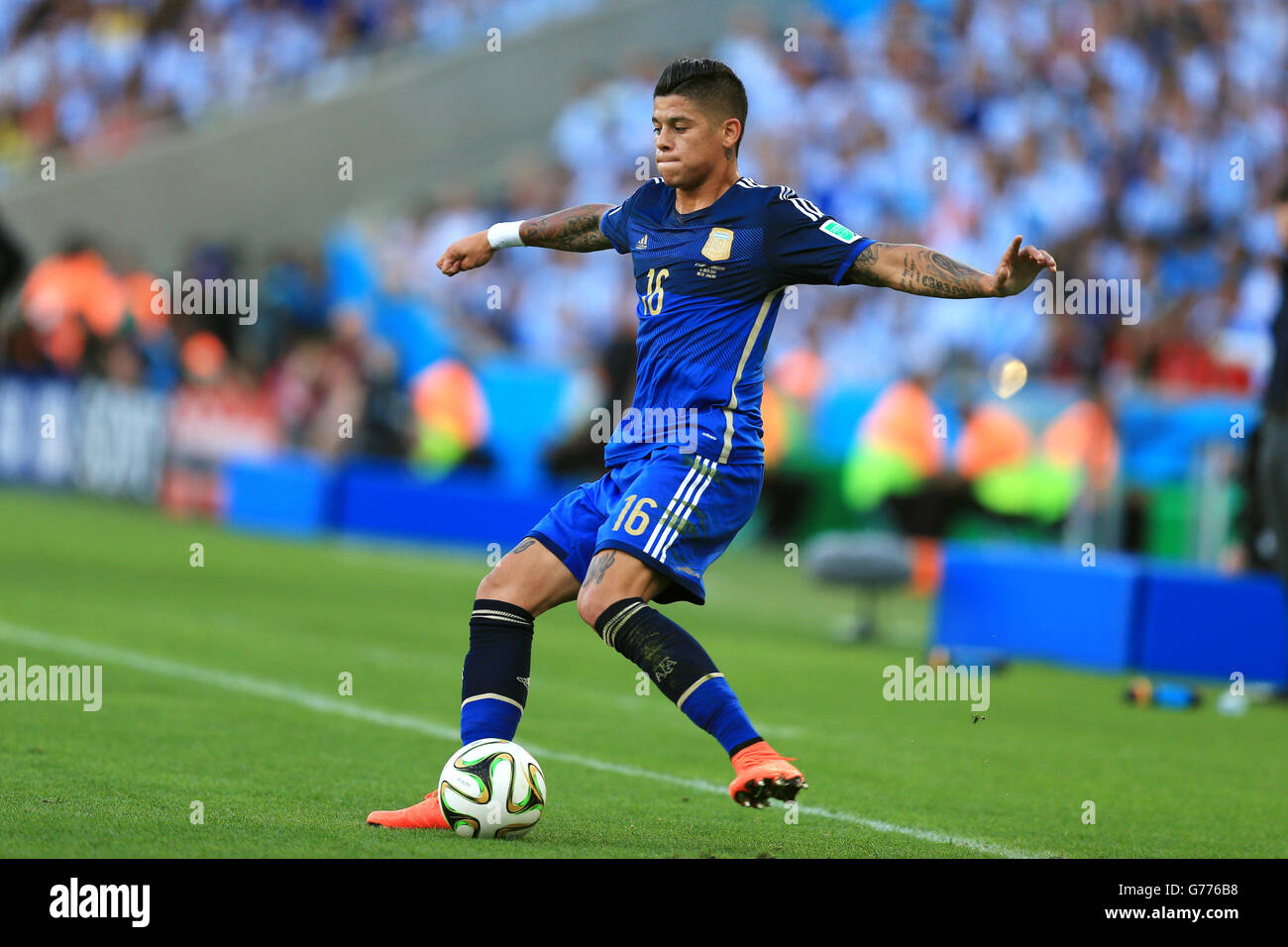 Soccer - FIFA World Cup 2014 - Final - Germany v Argentina - Estadio do Maracana. Argentina's Marcos Rojo Stock Photo