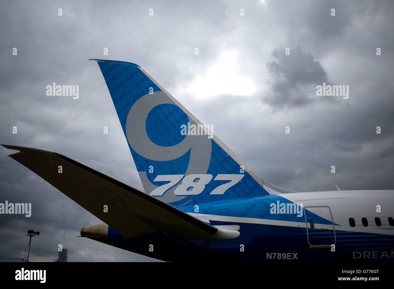 Farnborough International Airshow. The Boeing 7879 at the Farnborough