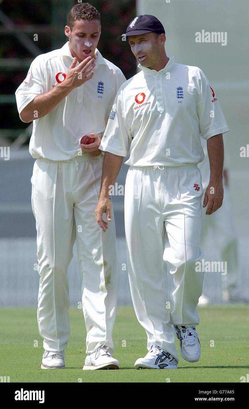 England bowler simon jones left with captain nasser hussain hires