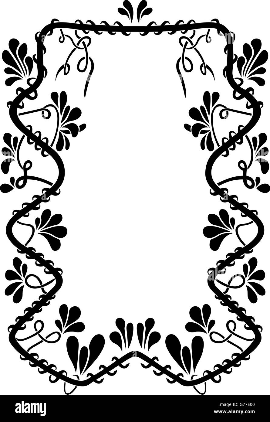 Floral frame isolated on white Stock Vector Image & Art - Alamy