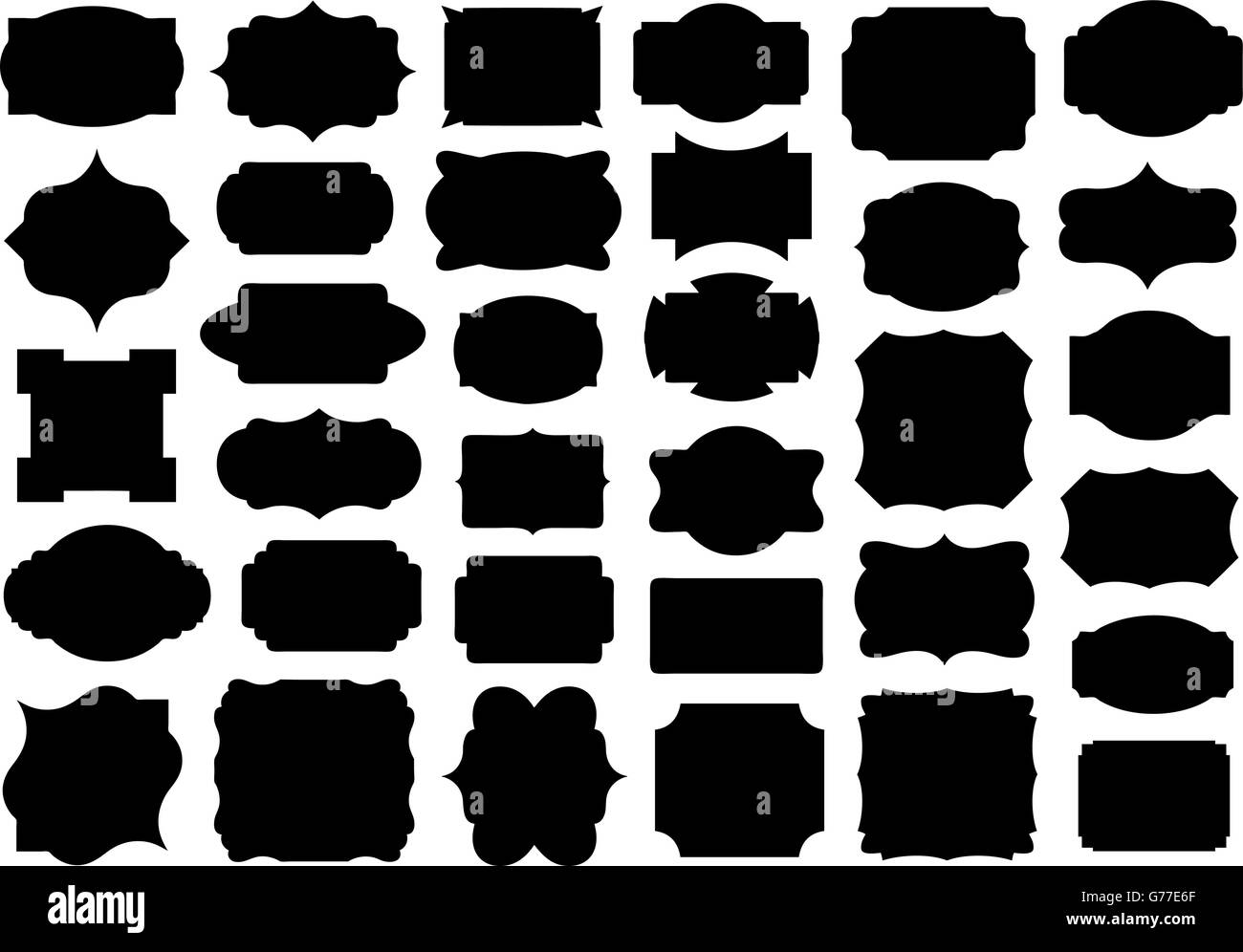 Set of different labels isolated on white Stock Vector Image & Art Alamy