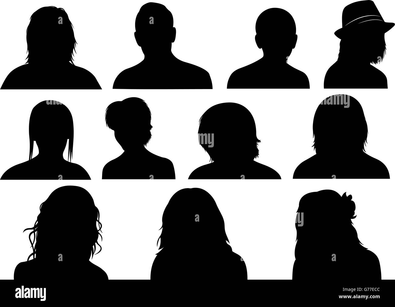 Set of men and women heads Stock Vector Image & Art - Alamy