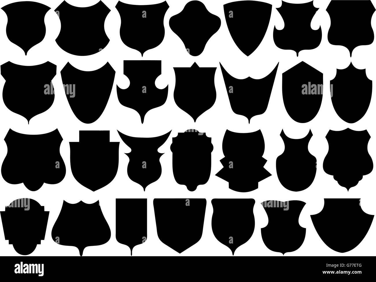 Set of different shields Stock Vector Image & Art - Alamy