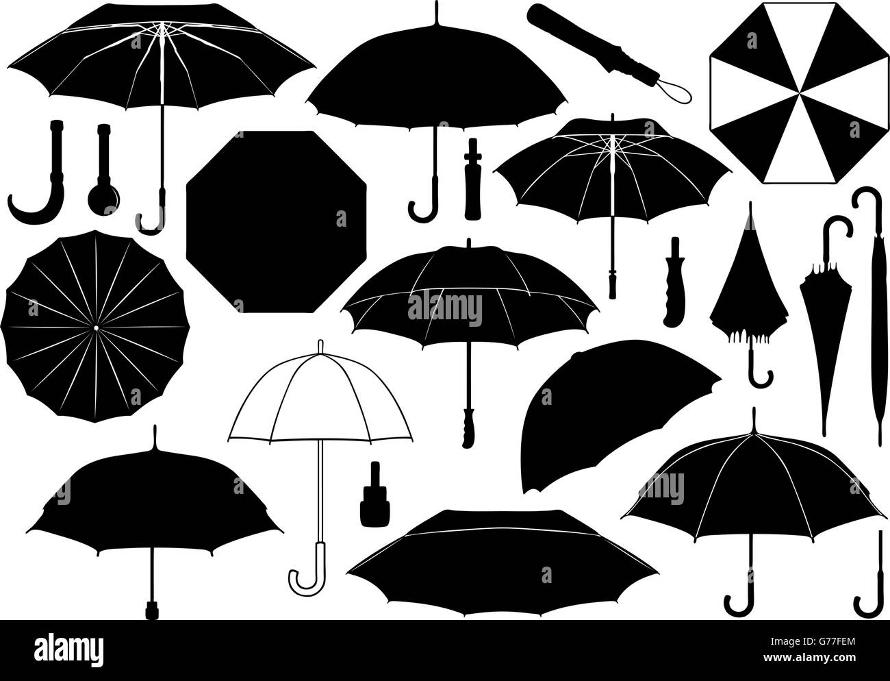 Set of different umbrellas Stock Vector Image & Art - Alamy