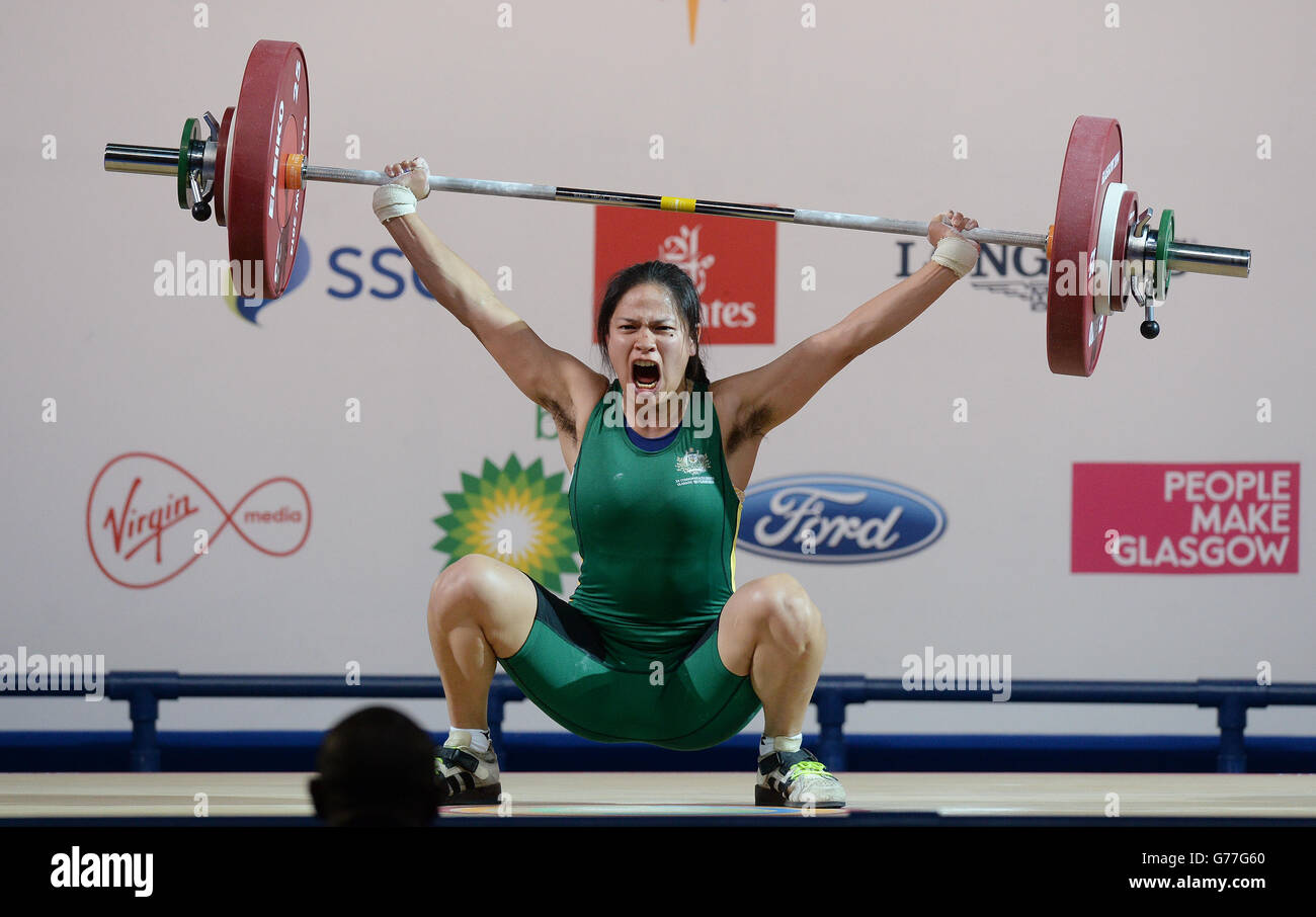 Sport 2014 Commonwealth Games Day Three. Australia's Seen Lee lifts