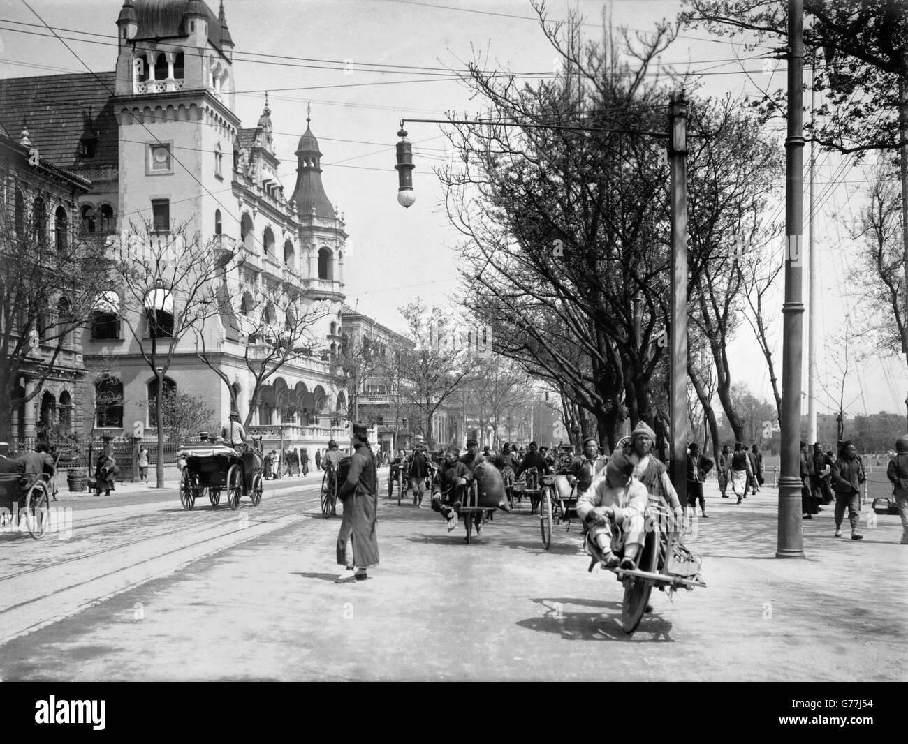 The Bund in Shanghai, China, c.1910. Stock Photo