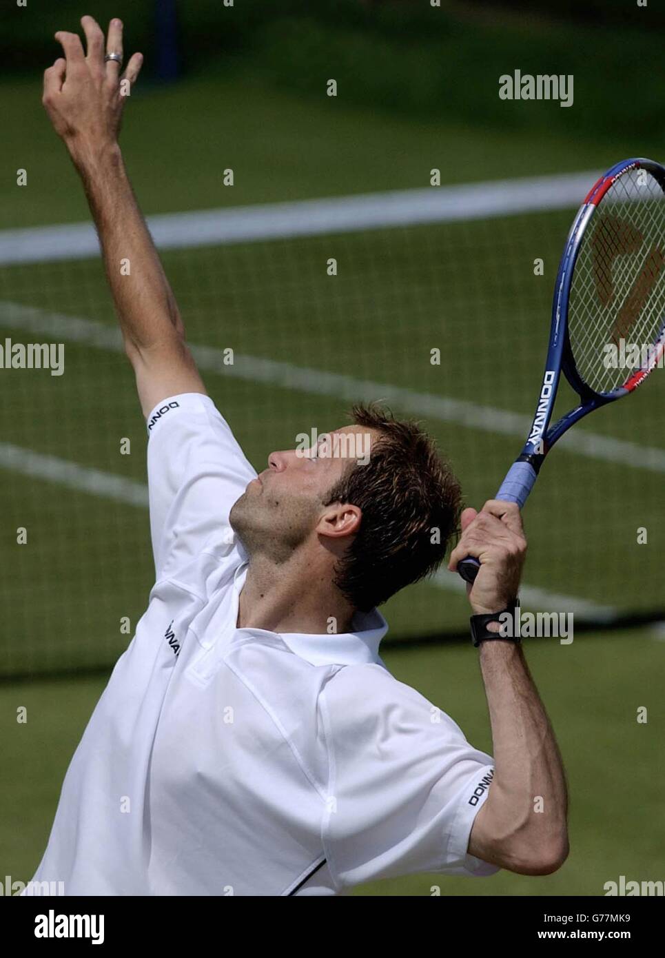 Great britains greg rusedski in action against jean francois bachelot  france hi-res stock photography and images - Alamy