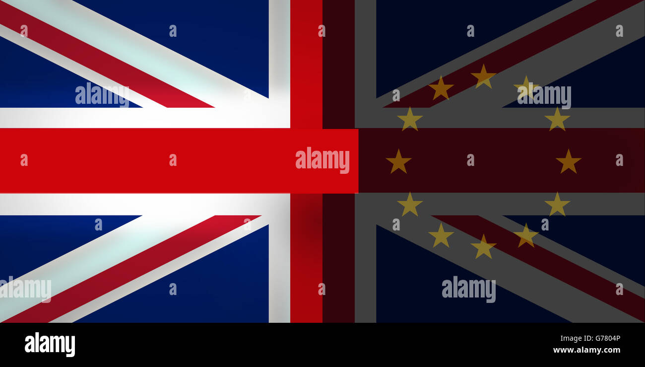 Brexit Bregret United Kingdom Flag Background Design Stock Photo