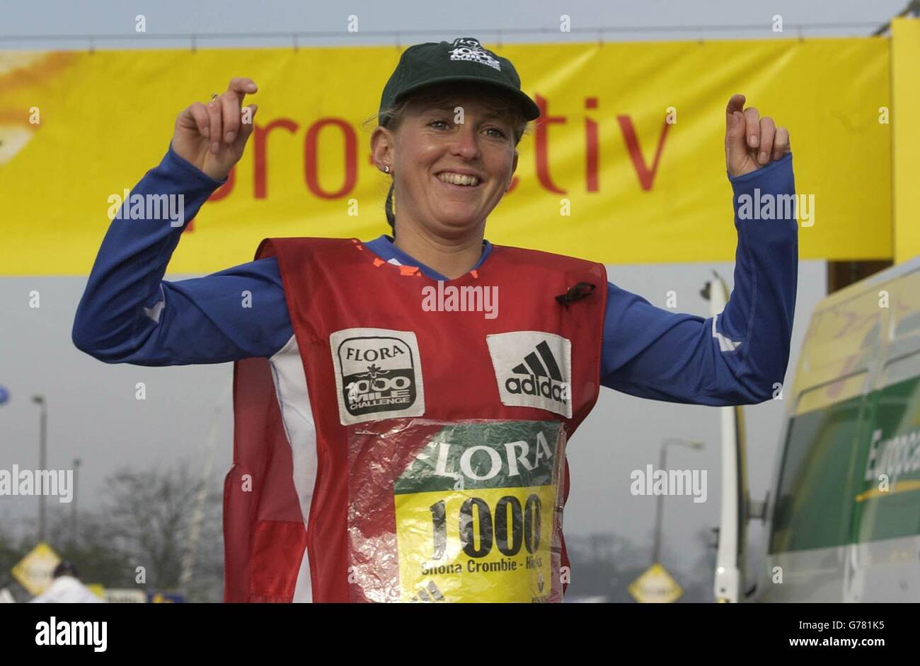 Shona CrombieHicks Flora 1000 mile challenge Stock Photo Alamy