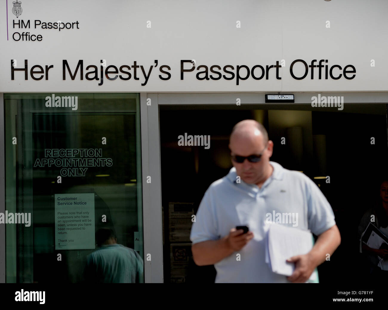 Passport backlog Stock Photo