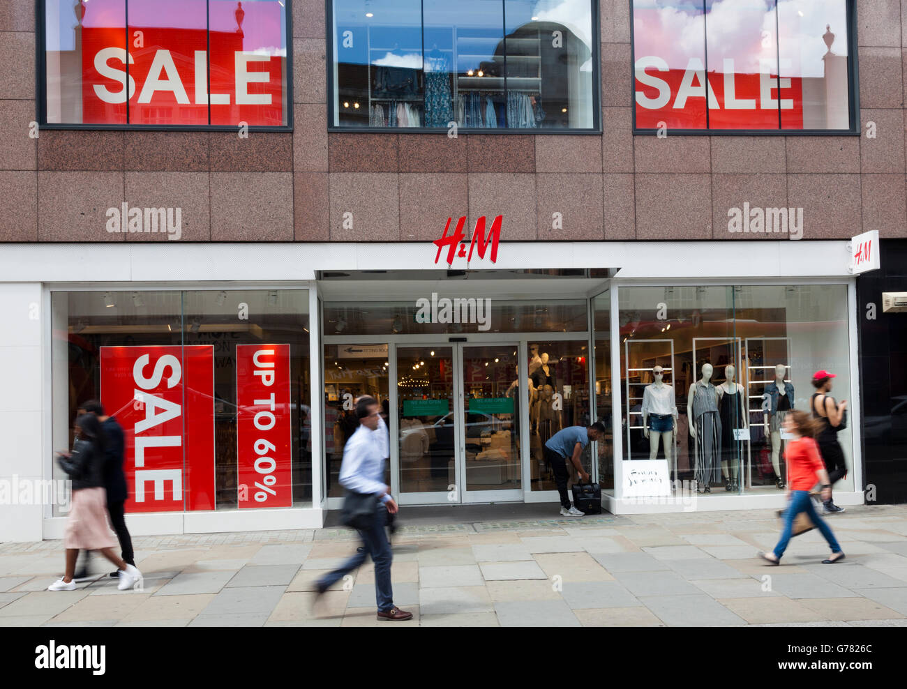 Shop front H M The Strand London UK Stock Photo Alamy