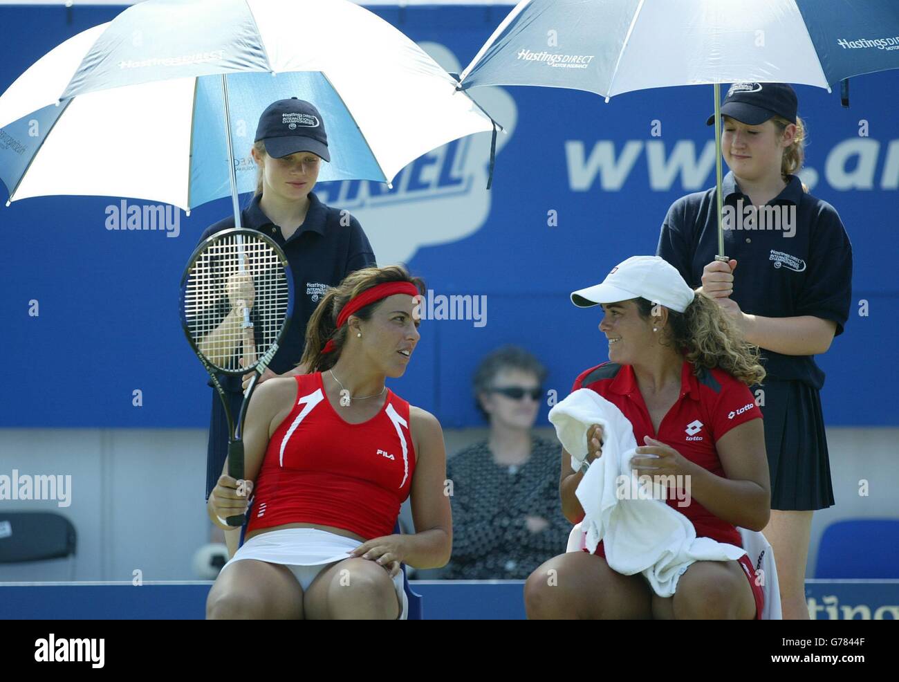 Jennifer Capriati of the USA (left) and her doubles partner Magui Serna