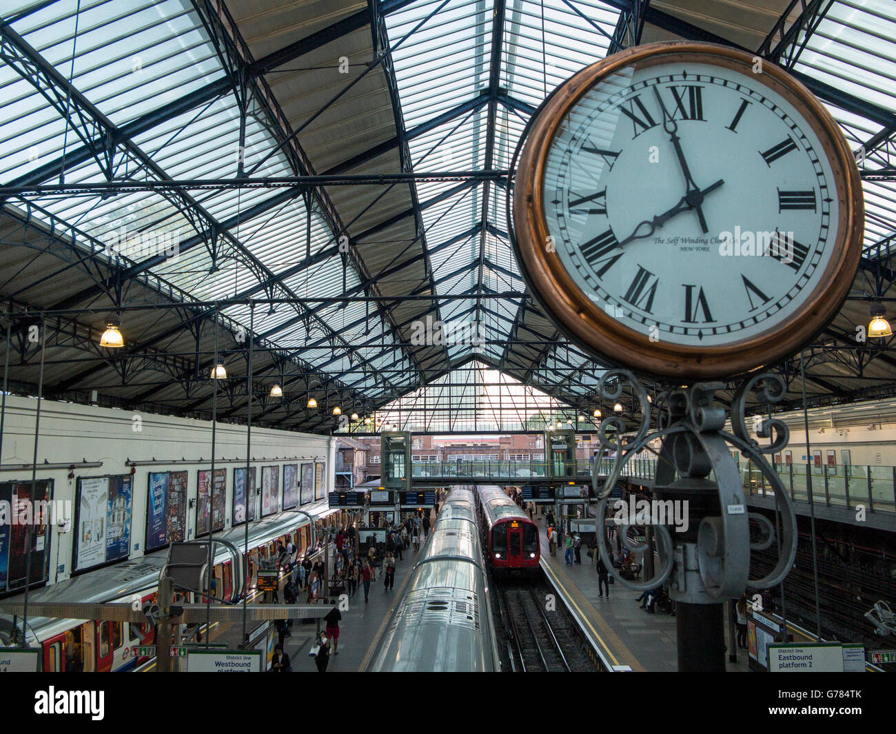 Earls Court tube station at 7 57 Stock Photo Alamy