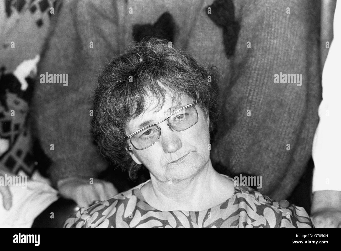 Eileen Armstrong, the mother of Patrick Armstrong - one of the Guildford Four who were freed after their convictions were quashed - at the Press conference at the House of Commons. Stock Photo