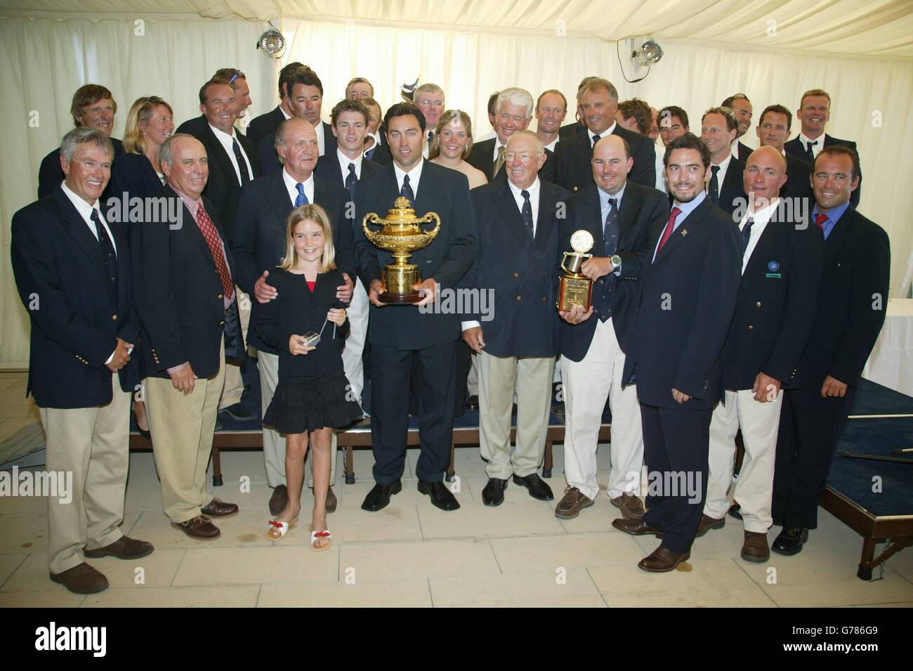 Admiral's Cup prize giving Stock Photo